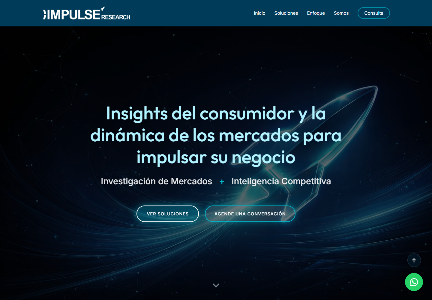 Captura del sitio Impulse Research
